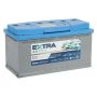 Автомобильный аккумулятор АкТех Extra 80А/ч-12V ст EN700 европейские обратная 232x175x225